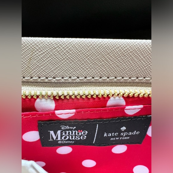 NWT $178 Kate Spade Disney Minnie Mouse Mini Sima Clutch & Gold Chain Crossbody - Picture 4 of 13